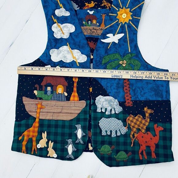 Noah’s Ark Graphic Vest Handmade 3D Lightweight Womens Large/XLarge - Picture 9 of 12